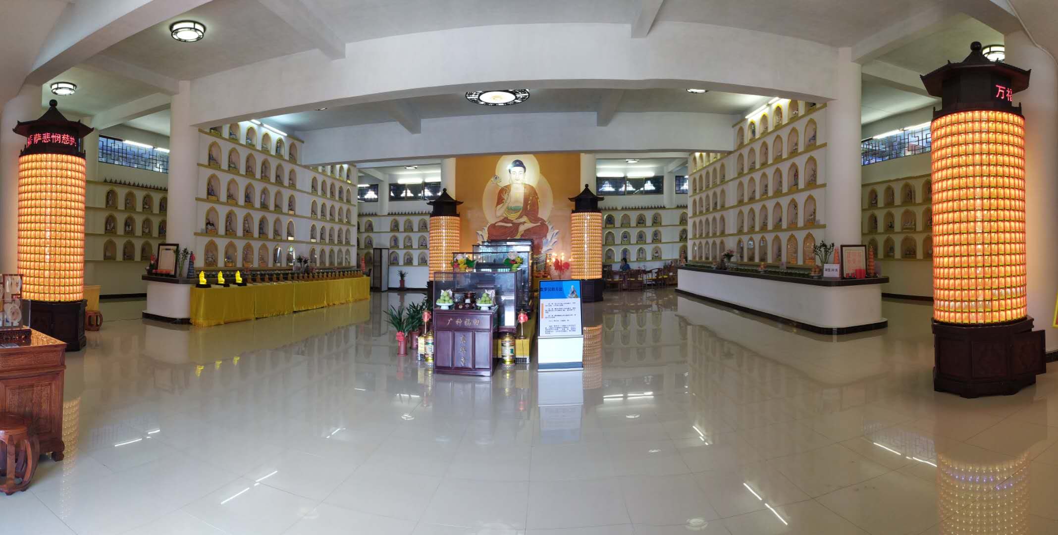 韶關(guān)東華禪寺-智能萬(wàn)佛墻/光明燈